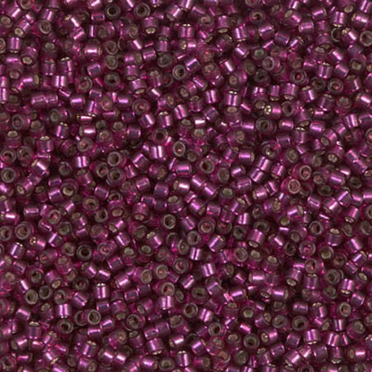 Miyuki Delica Bead 11/0 - DB1342 - Dyed Silver Lined Raspberry
